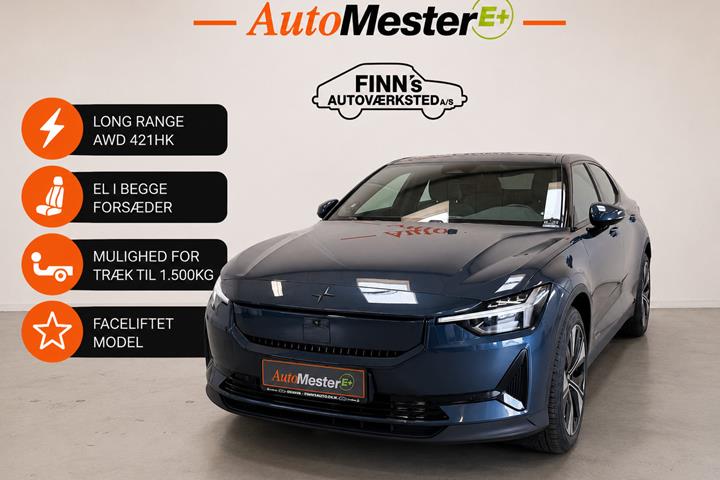 Blå Polestar 2 fra 2024