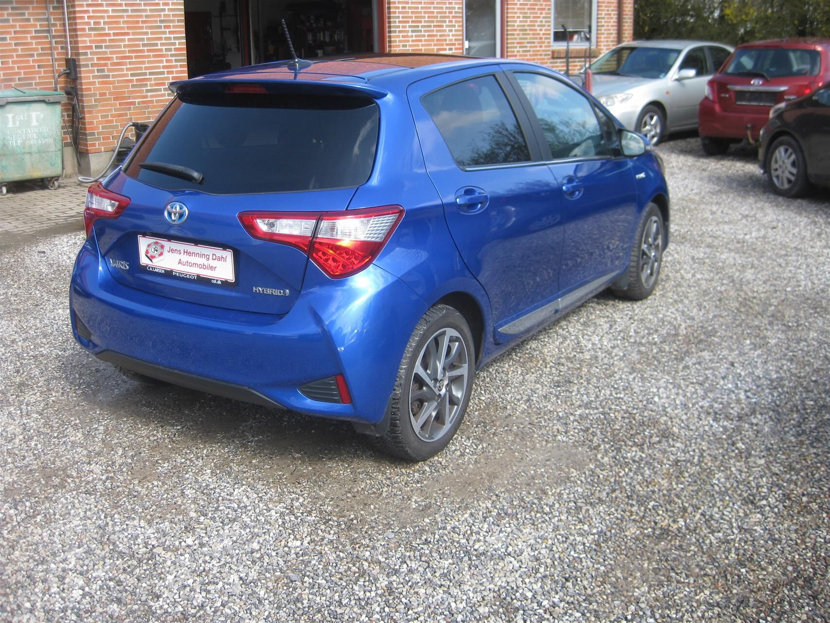 Blå Toyota Yaris fra 2018