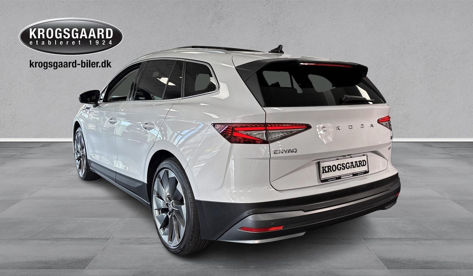 Hvid Skoda Enyaq fra 2021