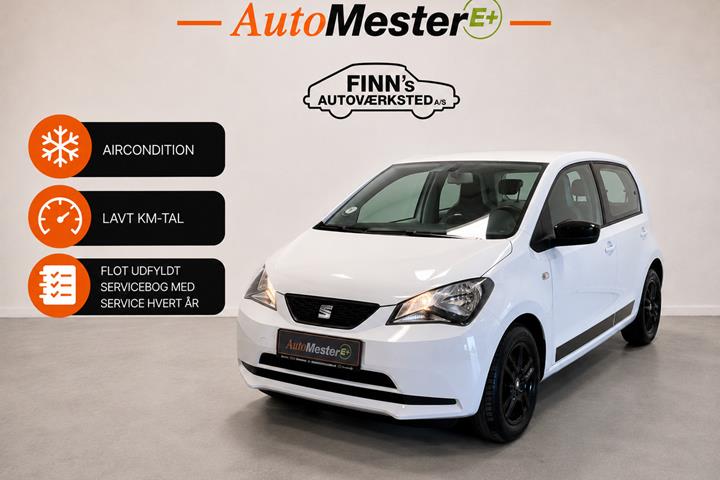 Hvid Seat Mii fra 2015 set udefra