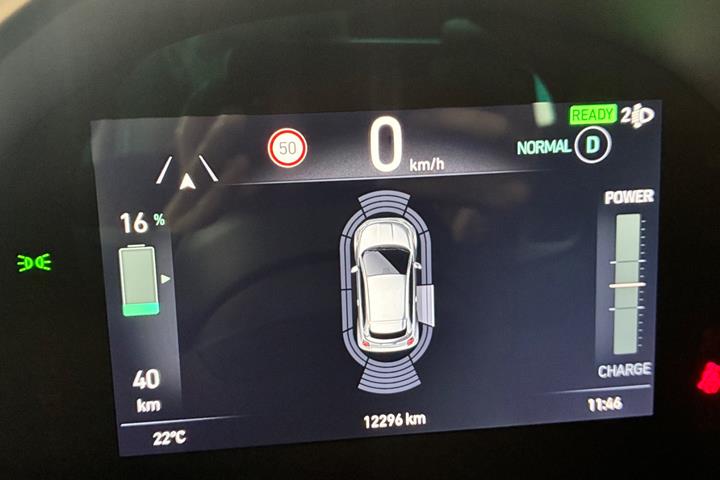 Blå Fiat 500e fra 2023