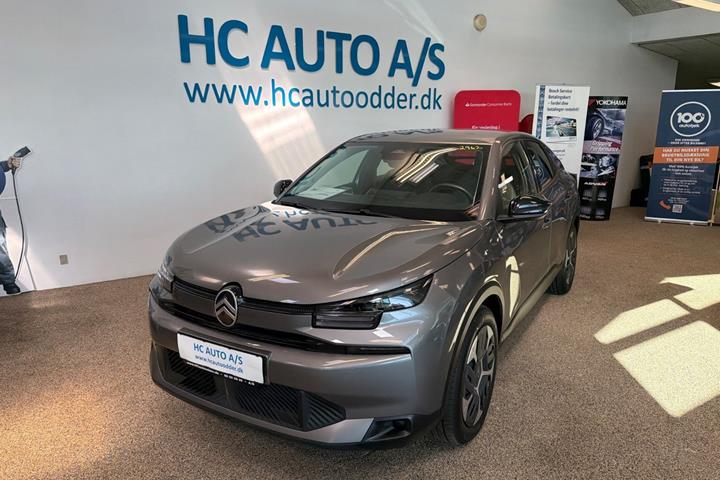 Grå Citroën ë-C4 fra 2025 set udefra