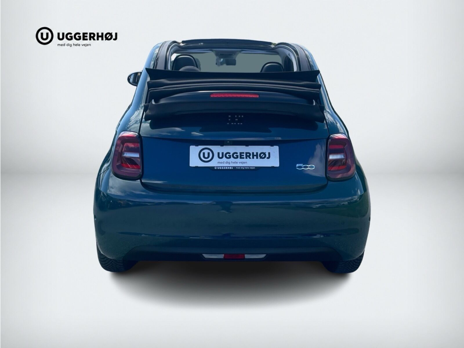 Grøn Fiat 500e fra 2023