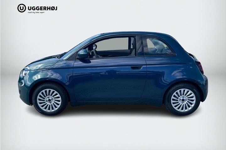 Grøn Fiat 500e fra 2023