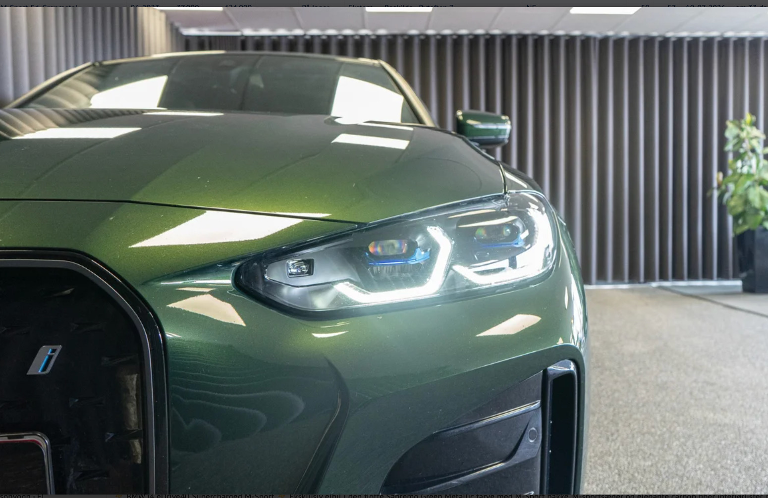 Grøn BMW i4 fra 2023