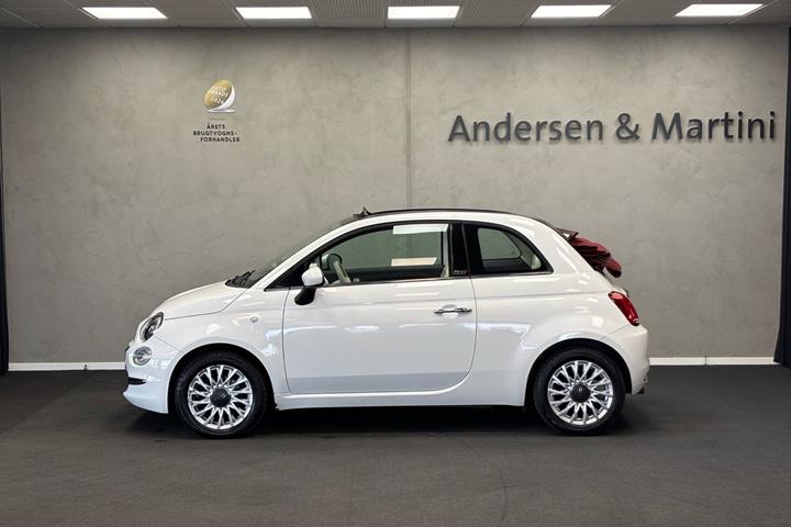 Hvid Fiat 500C fra 2016