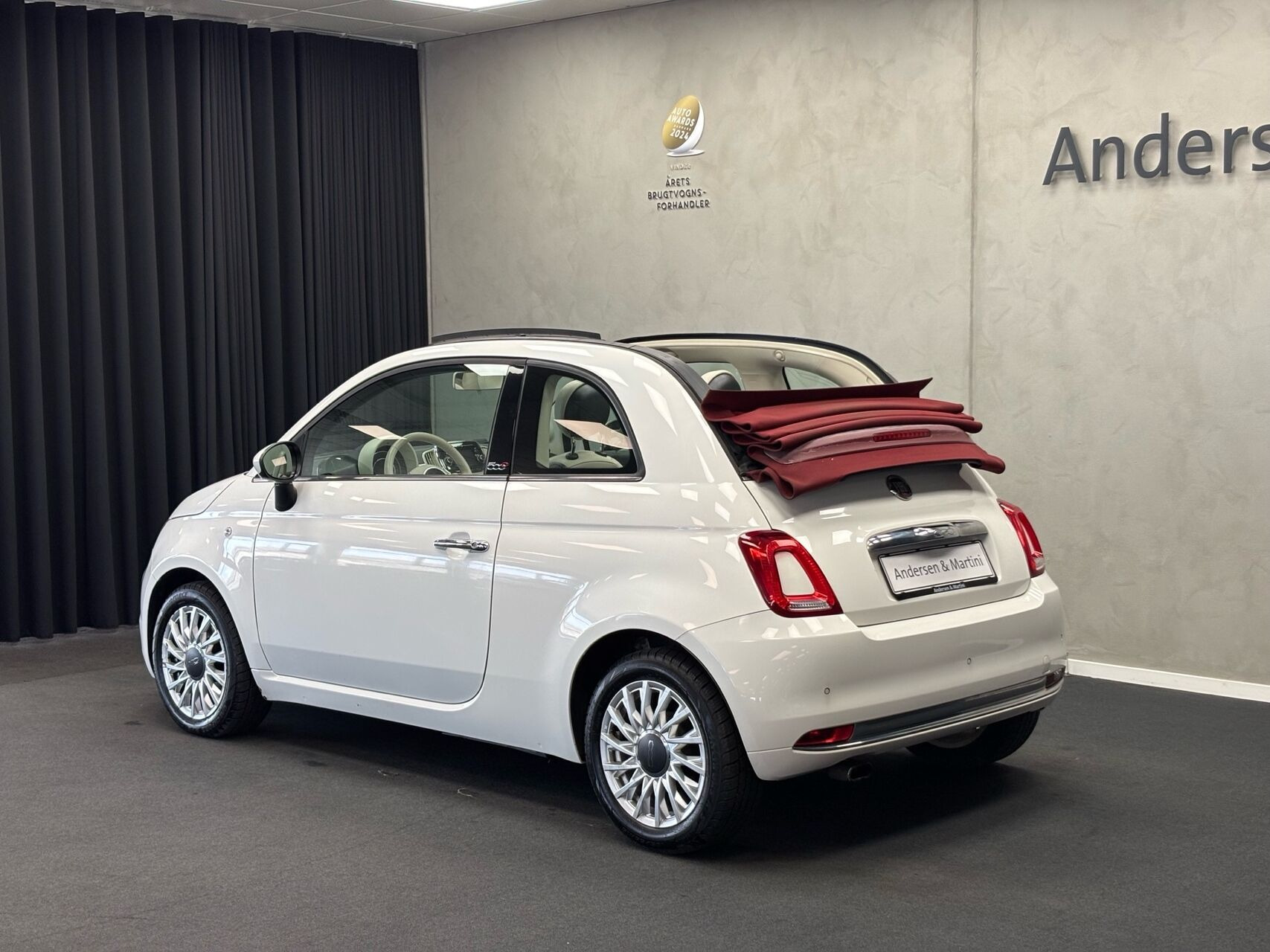 Hvid Fiat 500C fra 2016