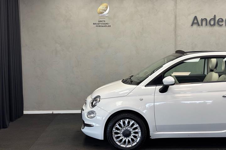 Hvid Fiat 500C fra 2016