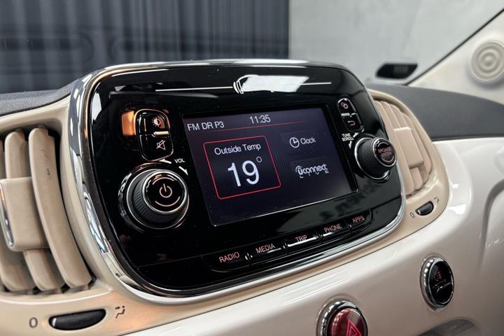 Hvid Fiat 500C fra 2016