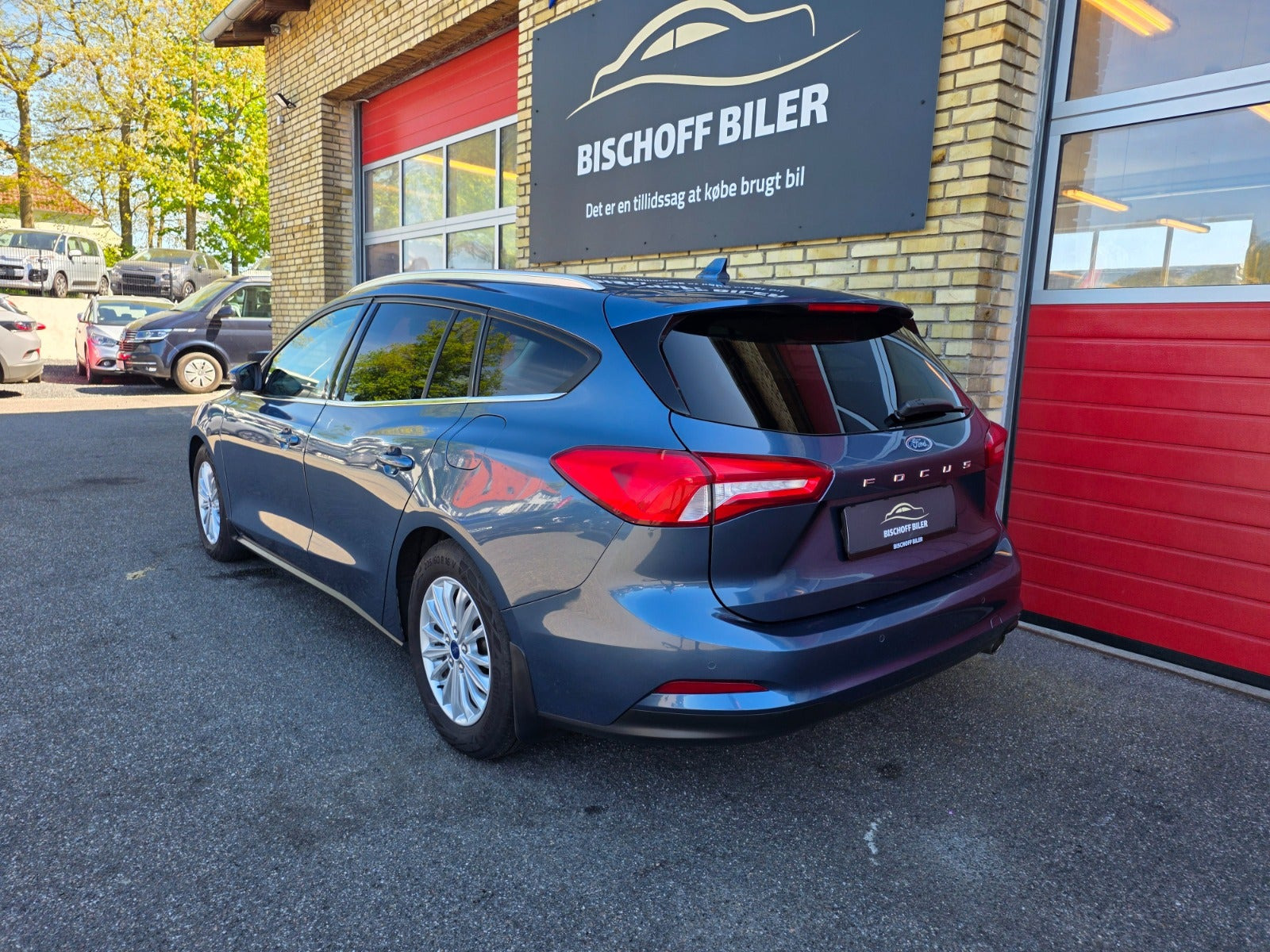 Blå Ford Focus fra 2019