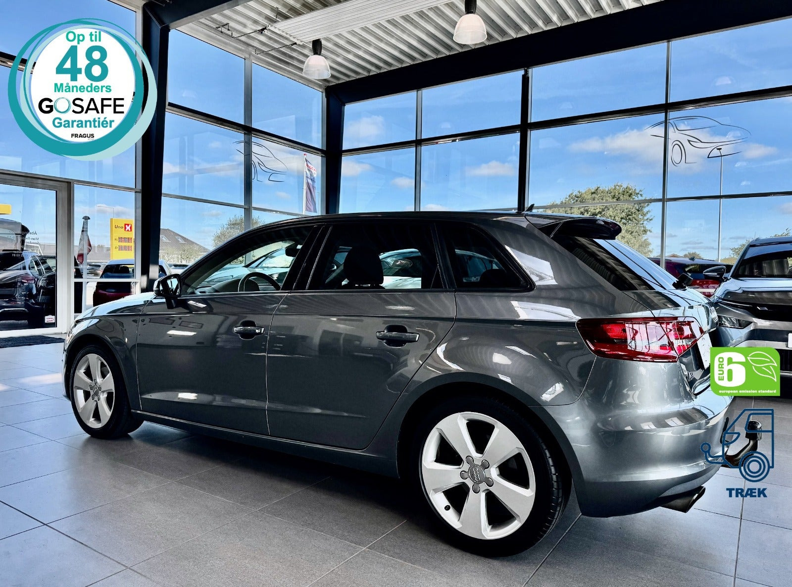 Grå Audi A3 fra 2016