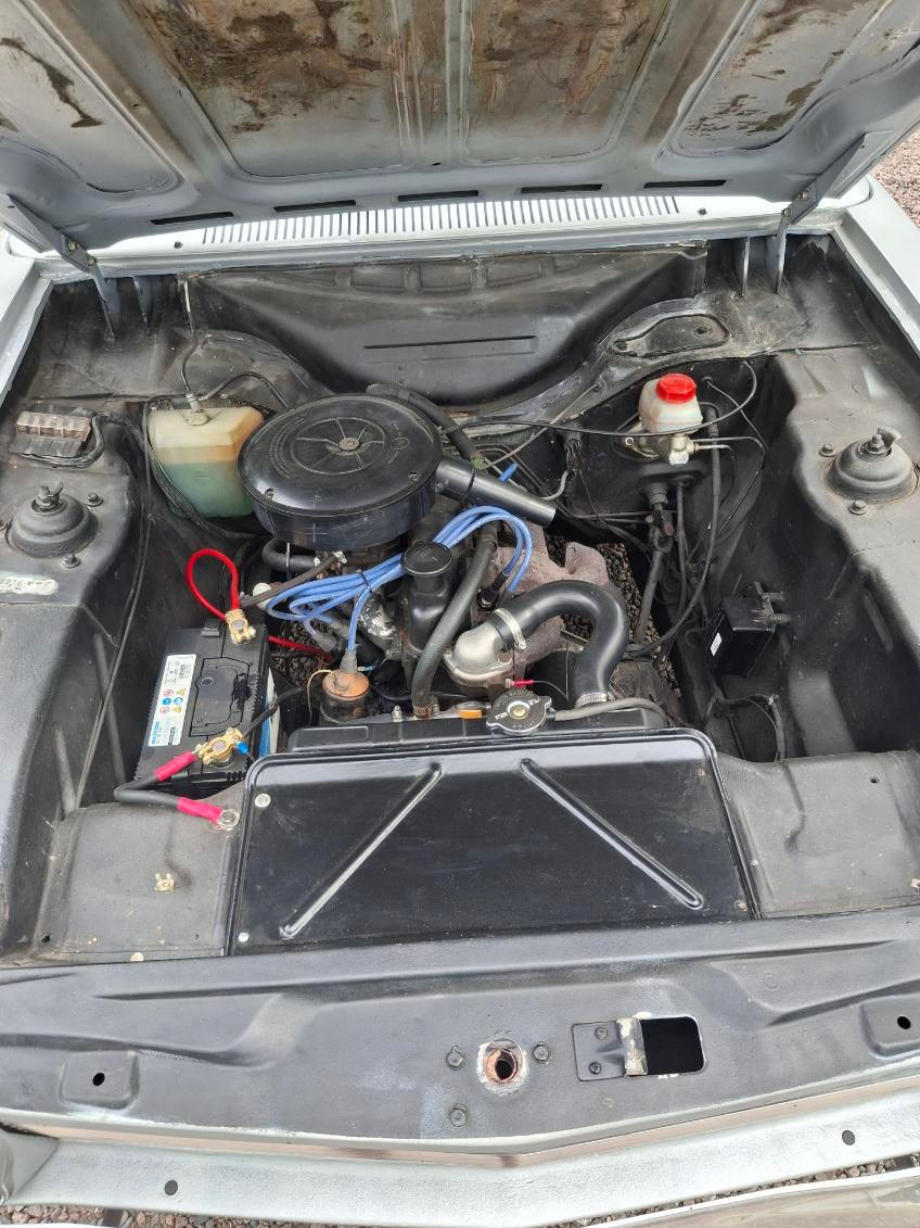 Sølv Ford Capri fra 1969