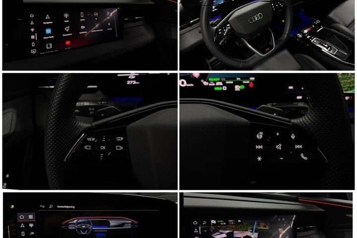 Blå Audi Q6 e-tron fra 2024