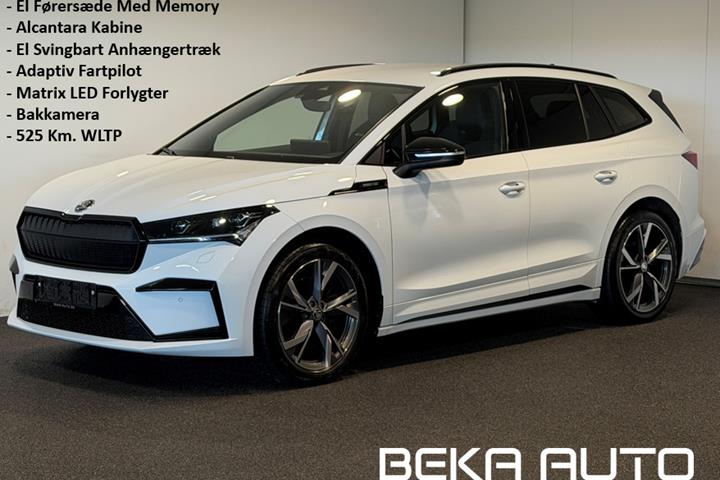 Hvid Skoda Enyaq fra 2023