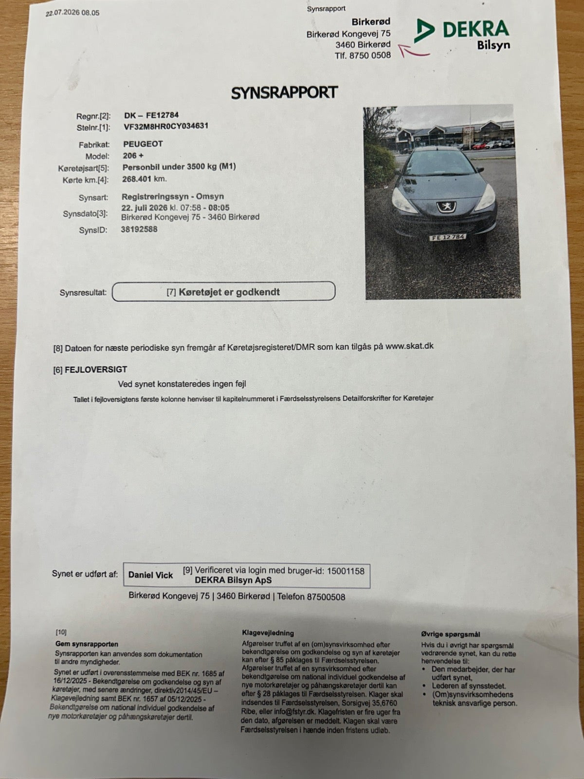 Grå Peugeot 206+ fra 2012