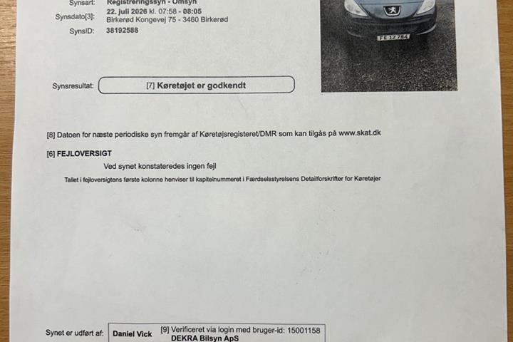 Grå Peugeot 206+ fra 2012