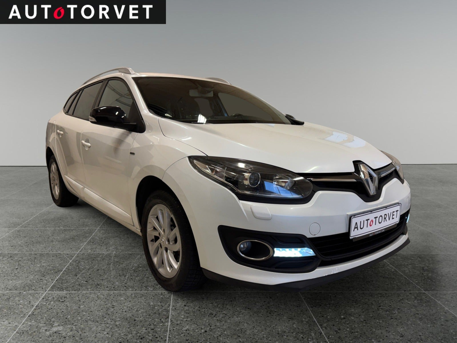 Hvid Renault Megane III fra 2015