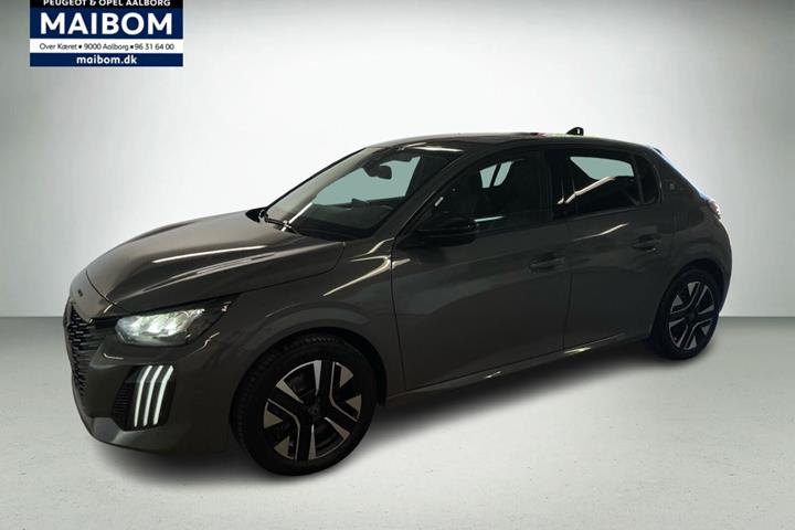 Grå Peugeot e-208 fra 2023