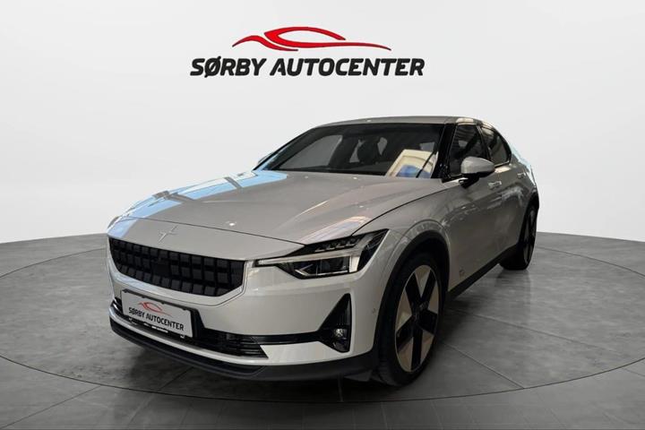 Grå Polestar 2 fra 2023 set udefra