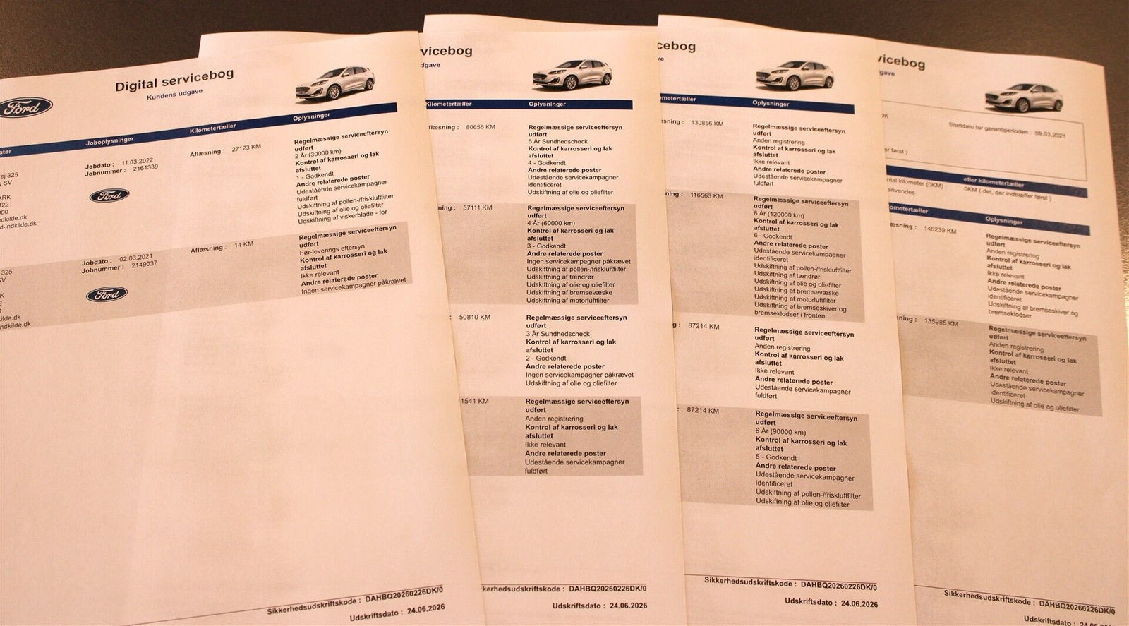 Hvid Ford Kuga fra 2021