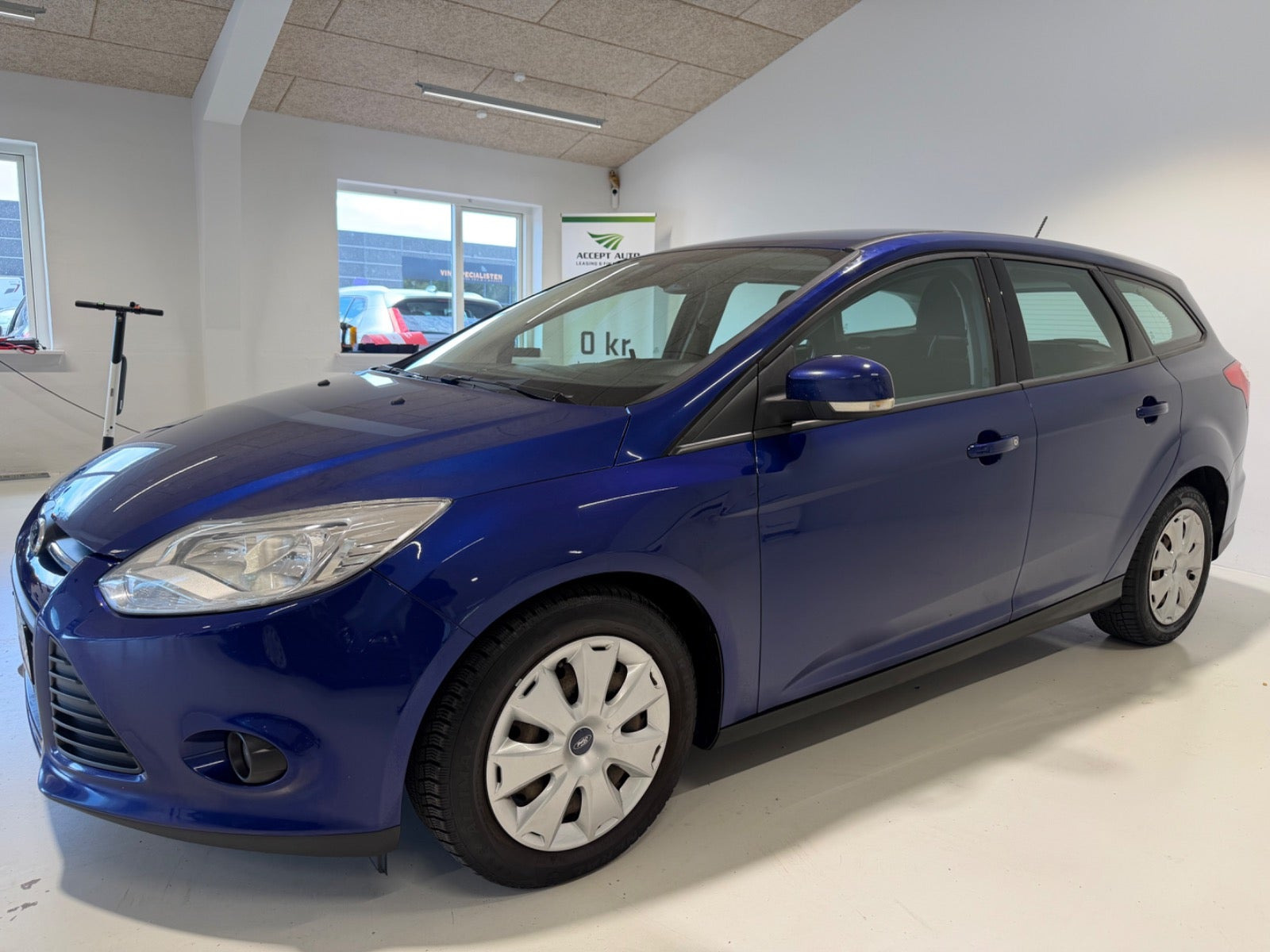 Blå Ford Focus fra 2014