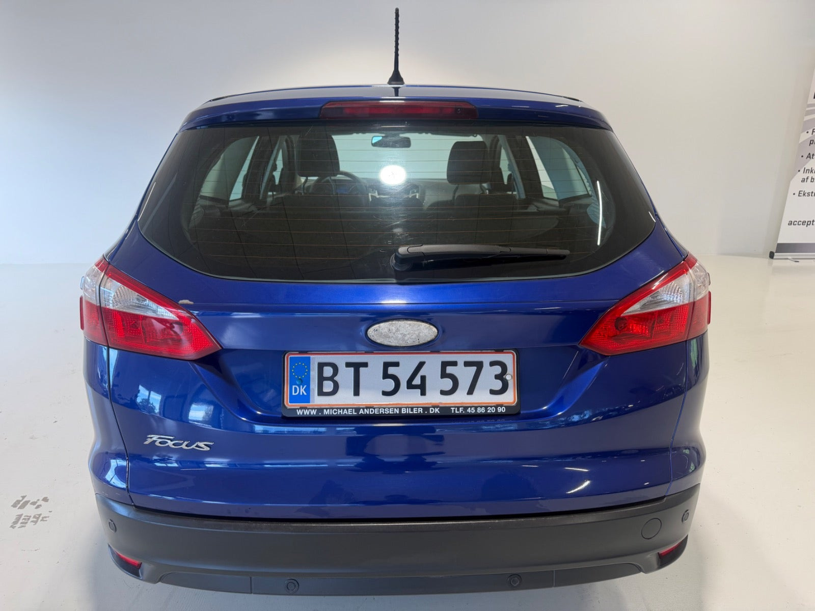 Blå Ford Focus fra 2014