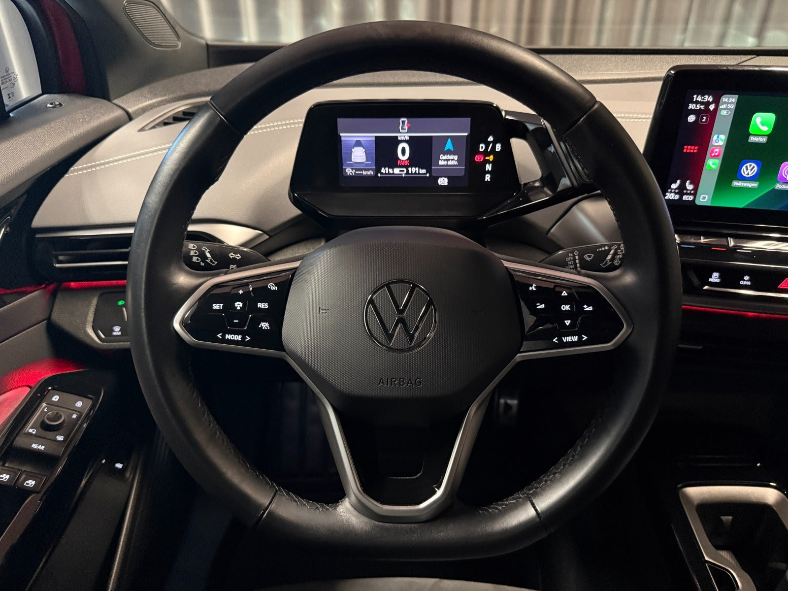 Rød VW ID.4 fra 2023