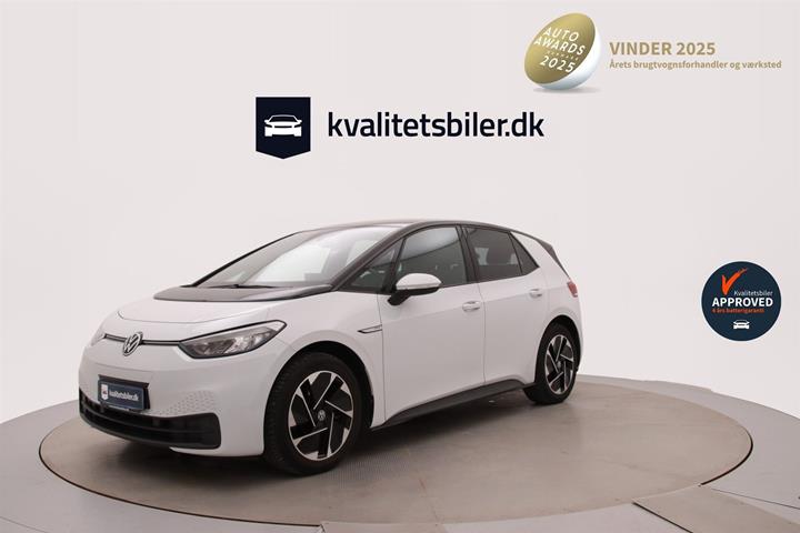 Hvid VW ID.3 fra 2021 set udefra