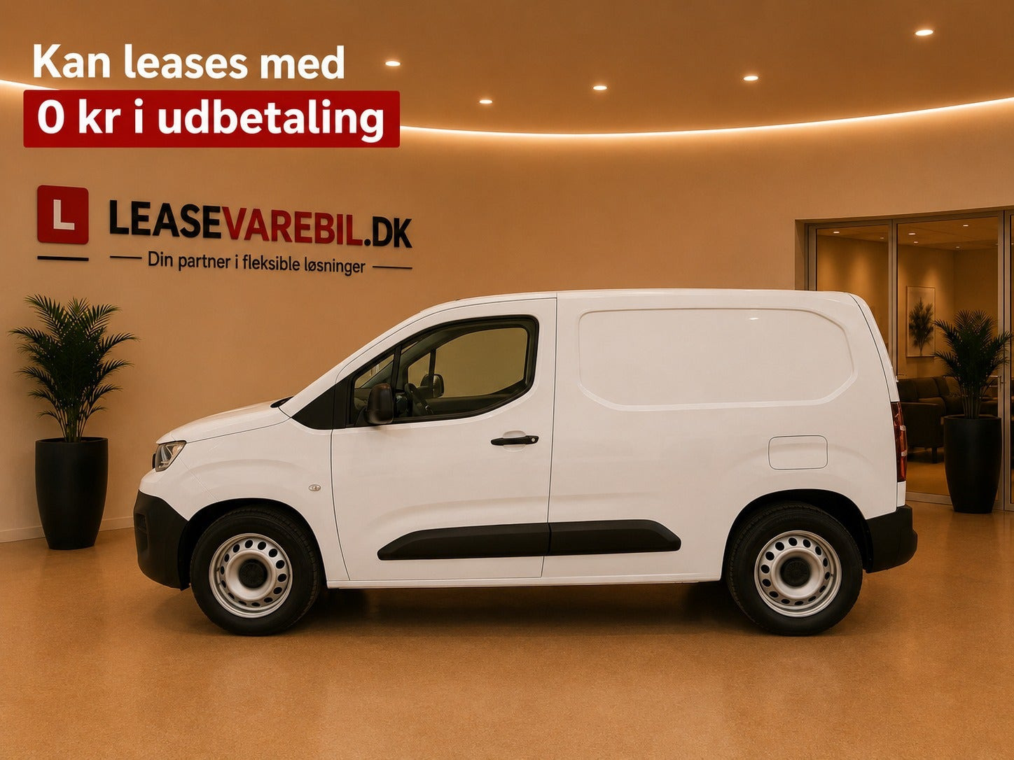 Hvid Peugeot e-Partner fra 2022