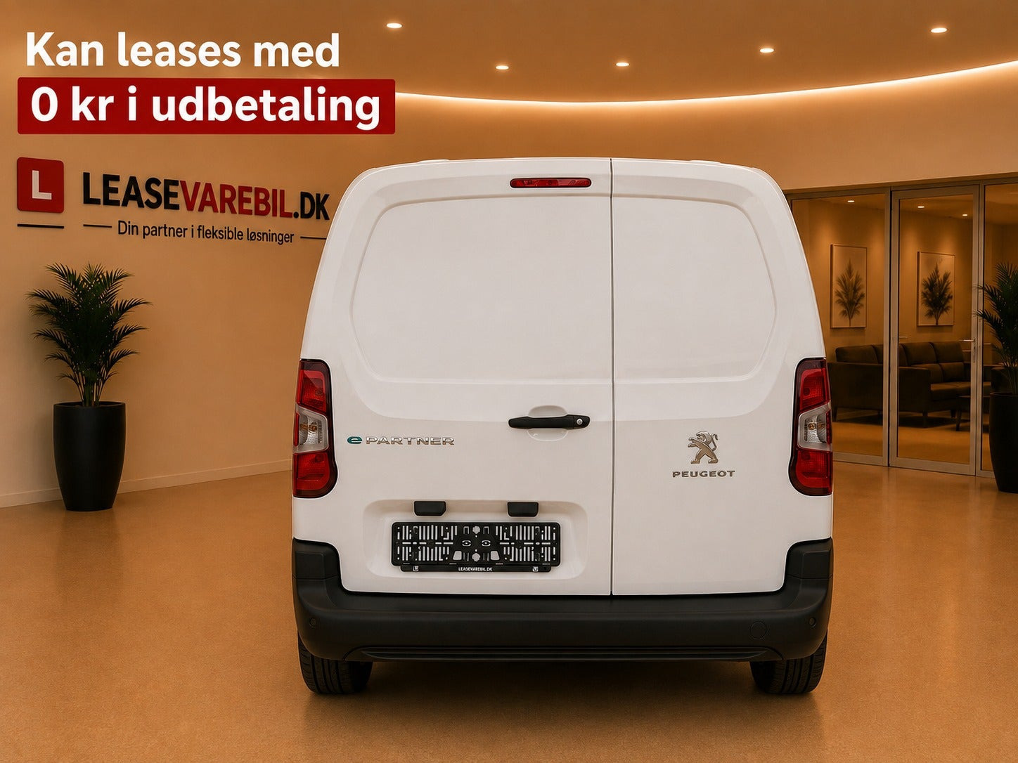 Hvid Peugeot e-Partner fra 2022