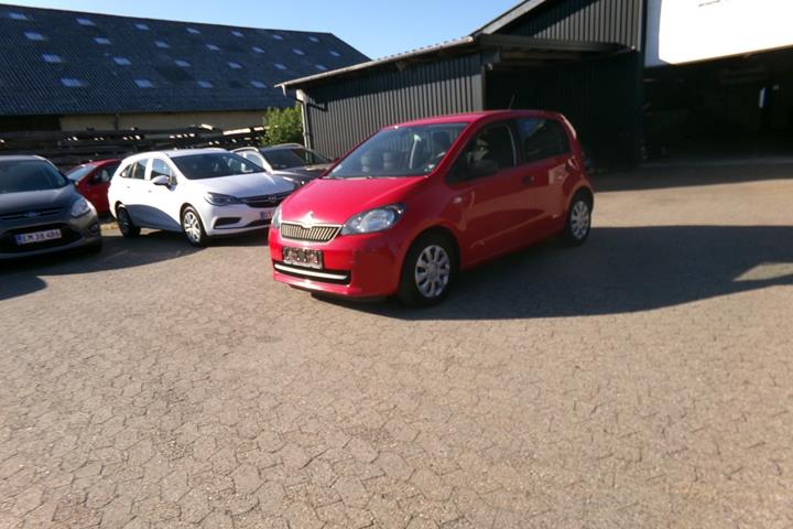Rød Skoda Citigo fra 2016