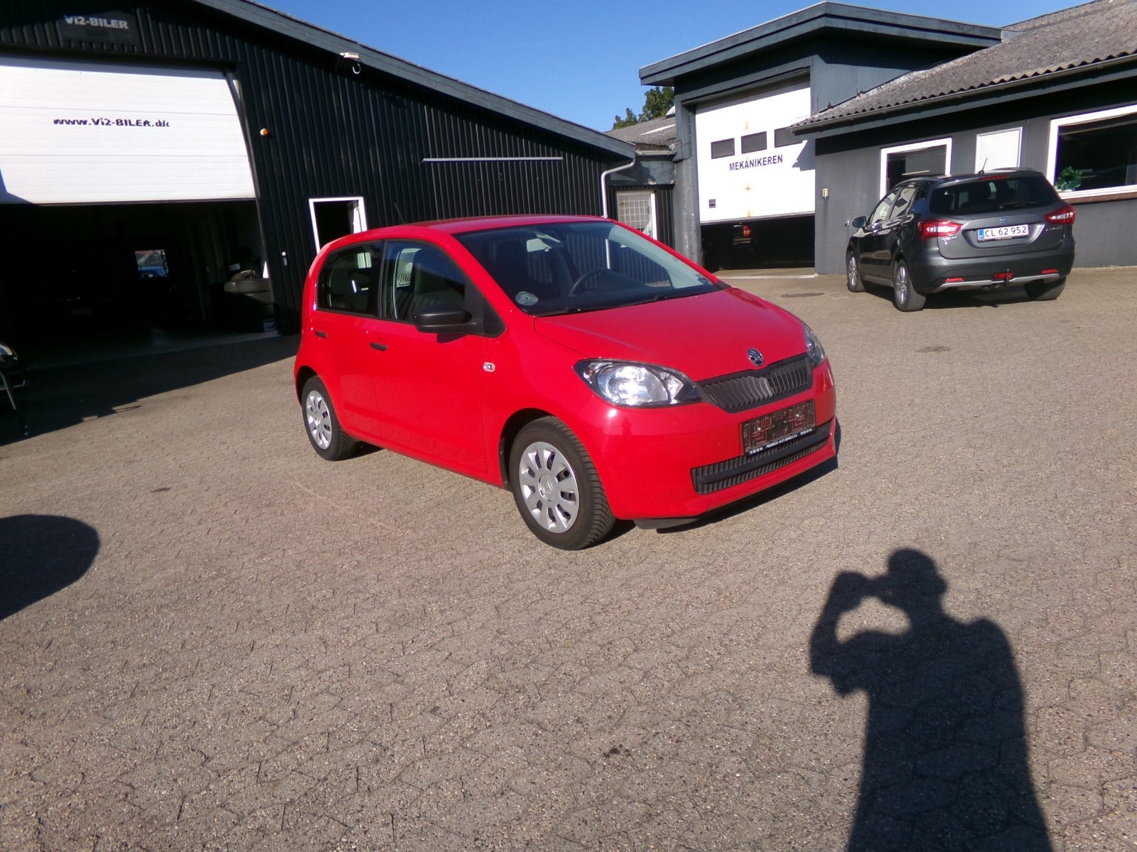 Rød Skoda Citigo fra 2016