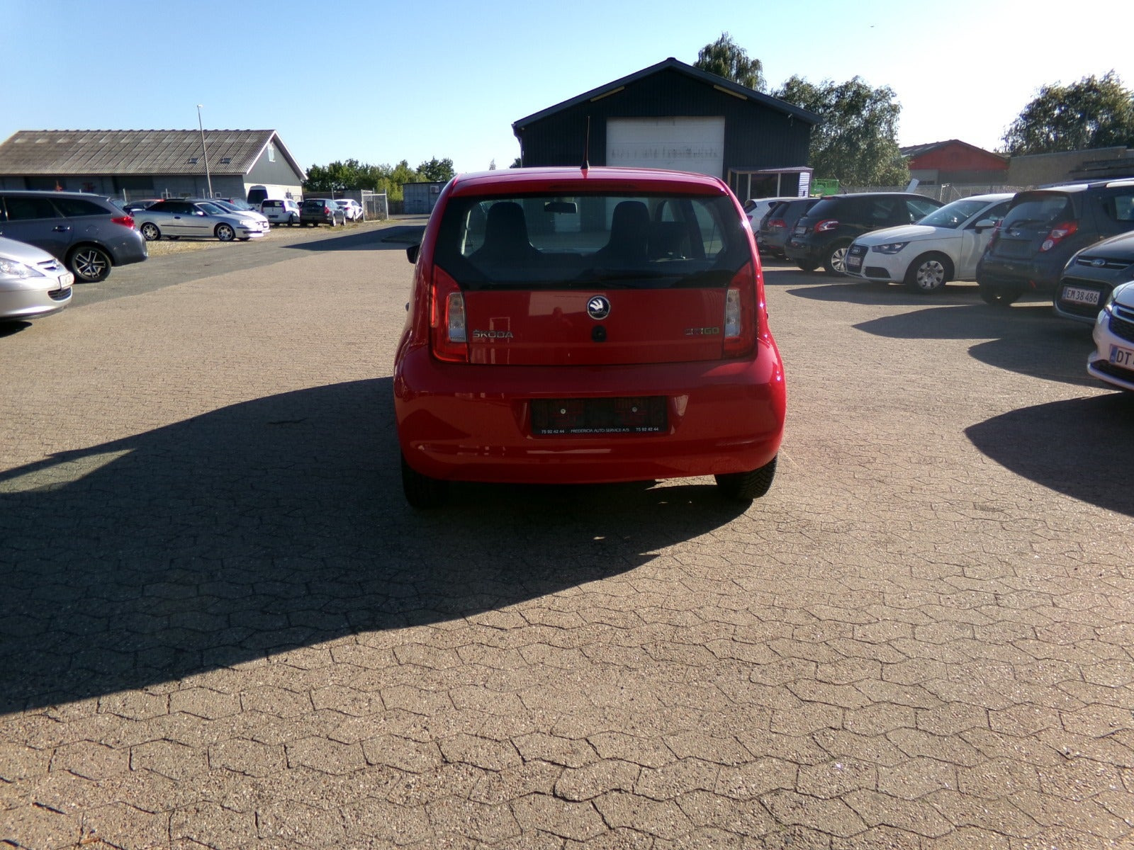 Rød Skoda Citigo fra 2016