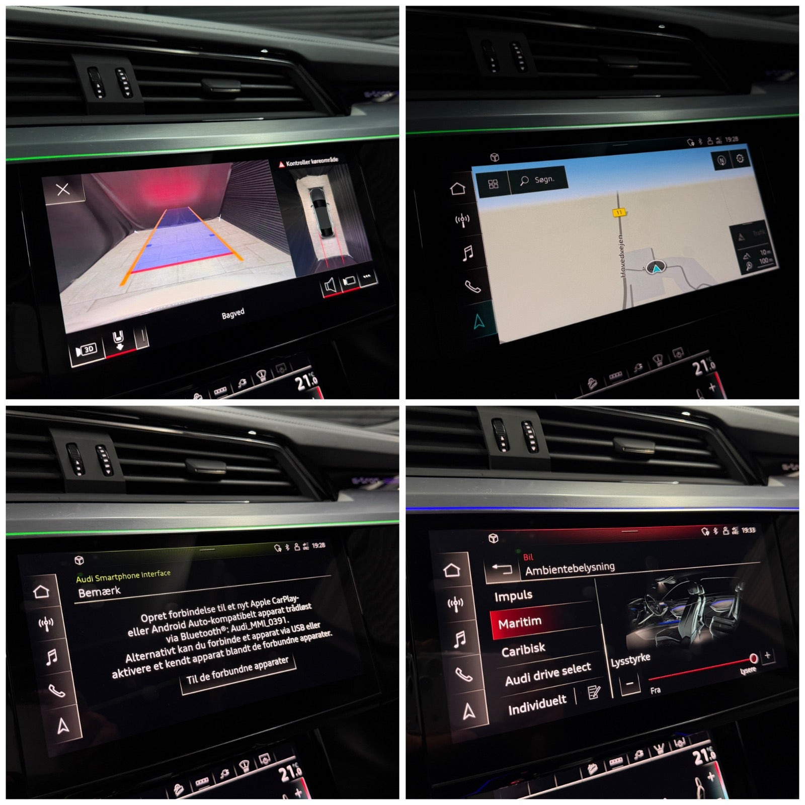 Beige Audi e-tron fra 2021