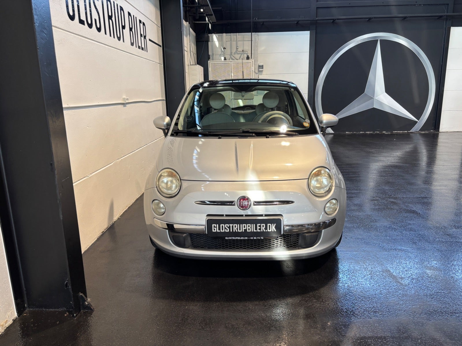 Hvid Fiat 500 fra 2011