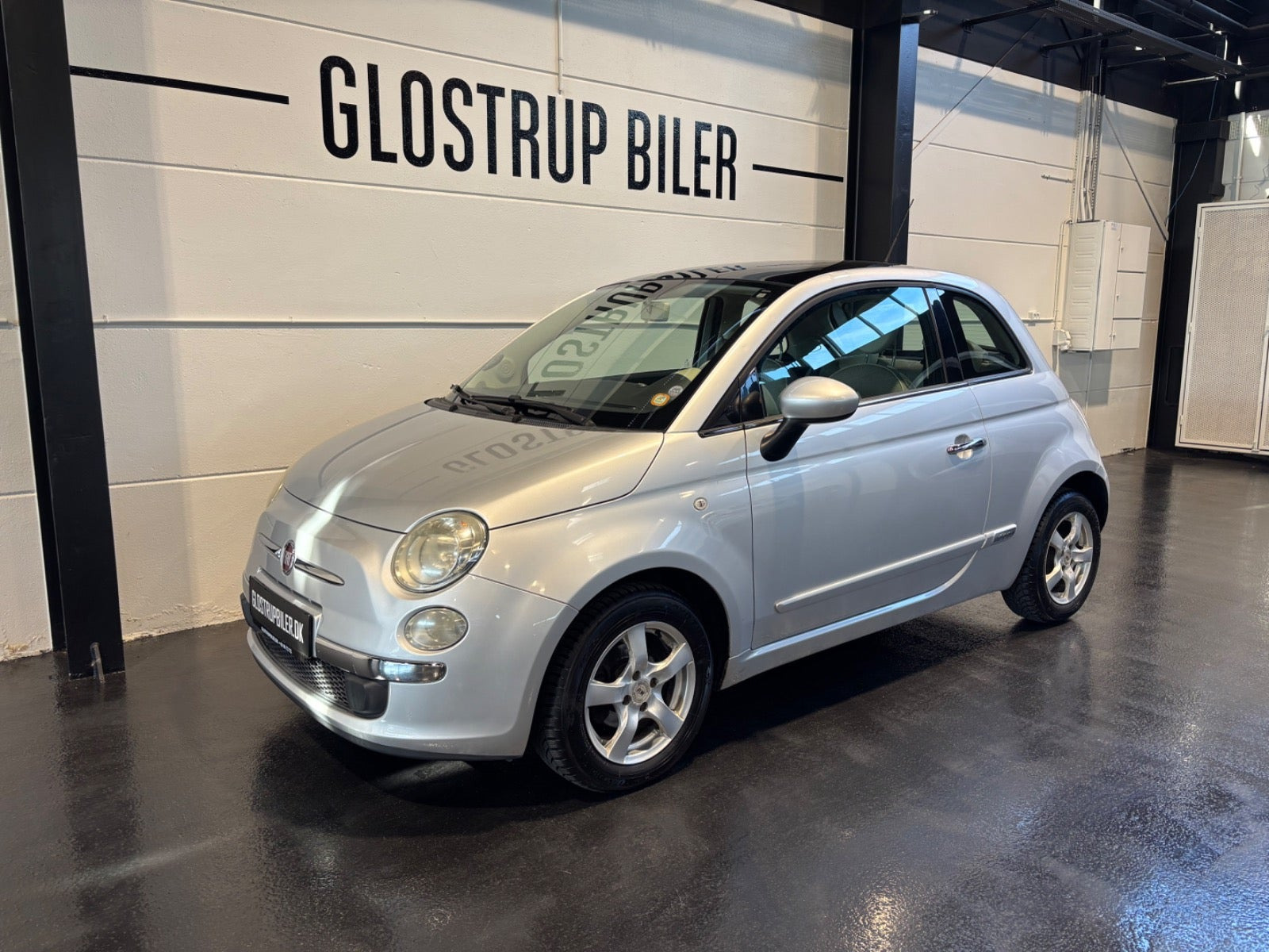 Hvid Fiat 500 fra 2011