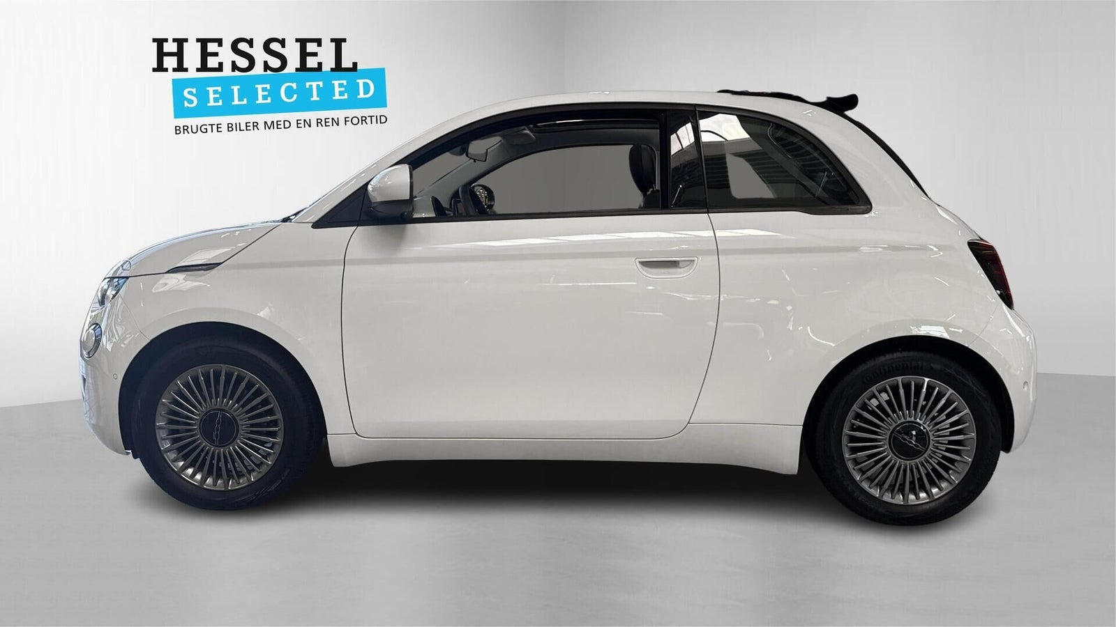 Hvid Fiat 500e fra 2023