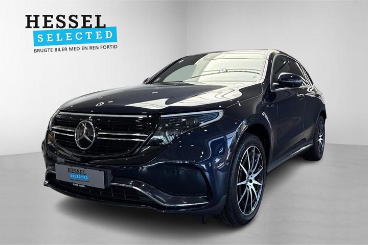 Blå Mercedes EQC400 fra 2020 set udefra