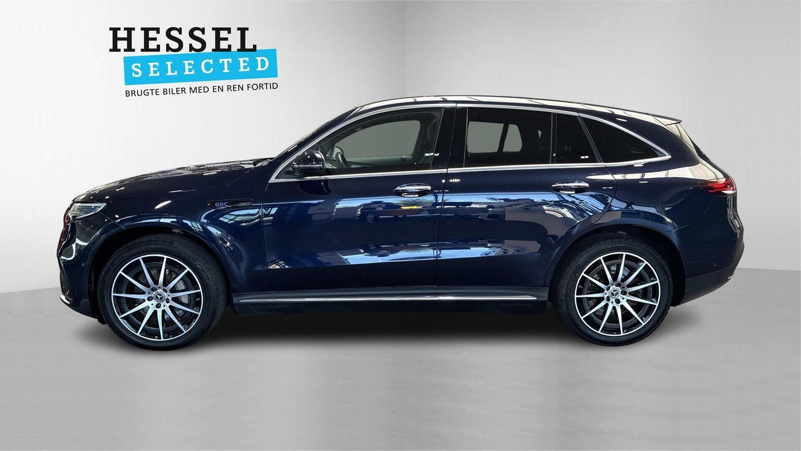 Blå Mercedes EQC400 fra 2020