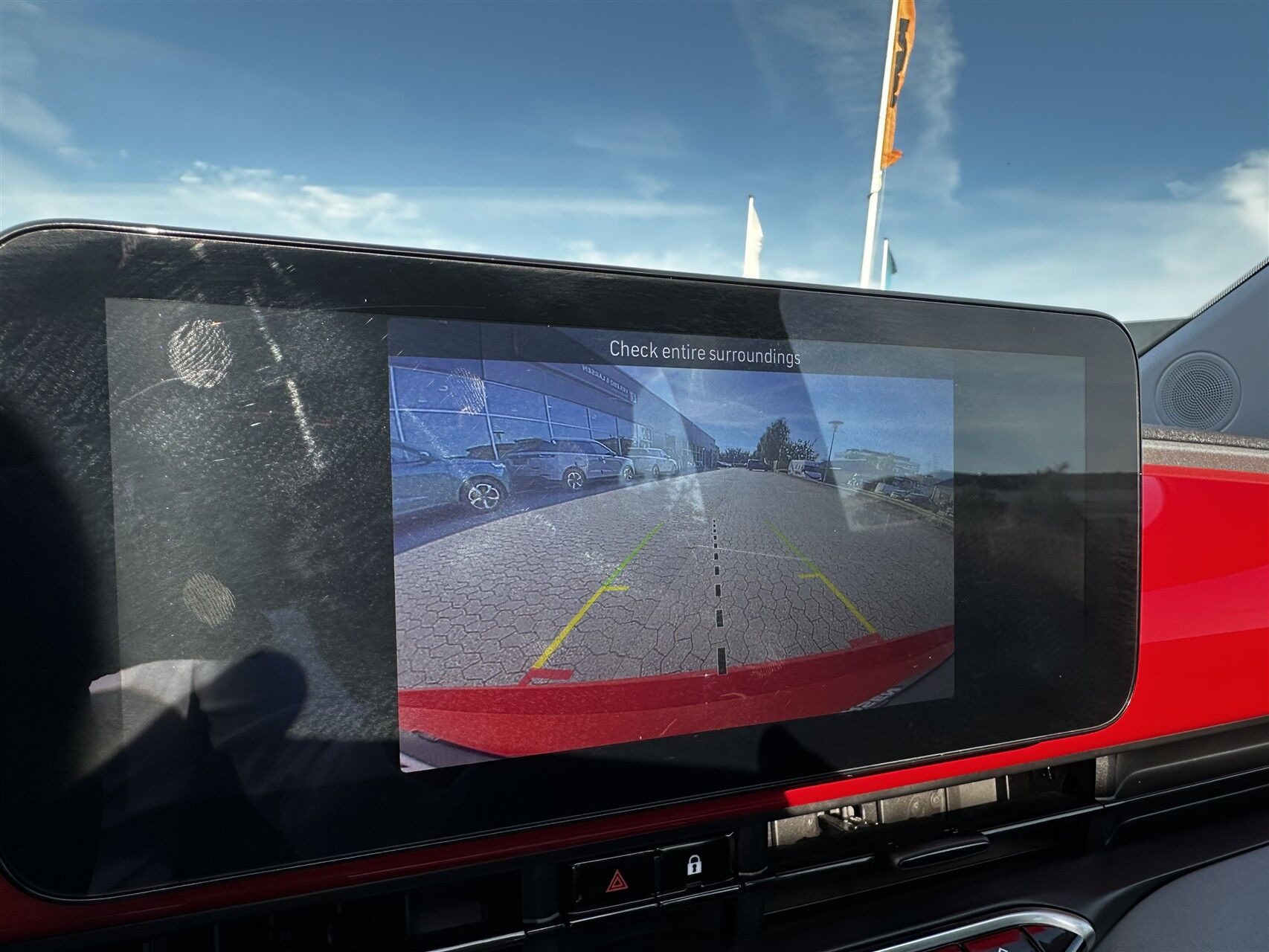 Rød Fiat 500e fra 2023