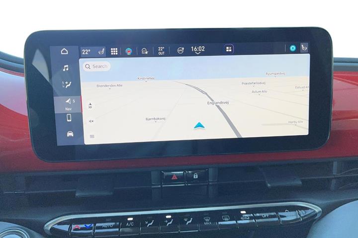 Rød Fiat 500e fra 2023