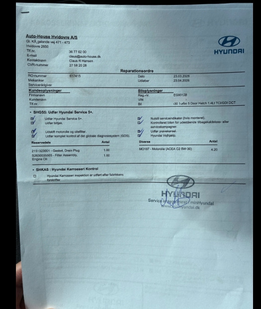 Grå Hyundai i30 fra 2019