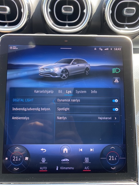 Sort Mercedes C300 e fra 2023