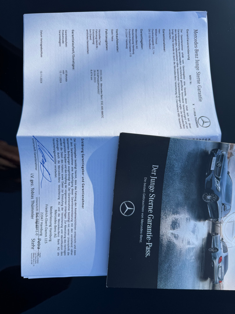 Sort Mercedes EQC400 fra 2023
