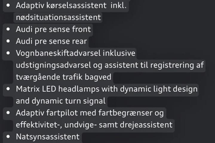 Grå Audi e-tron fra 2020
