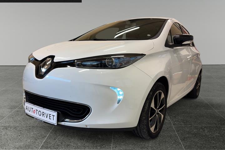 Hvid Renault Zoe fra 2019 set udefra