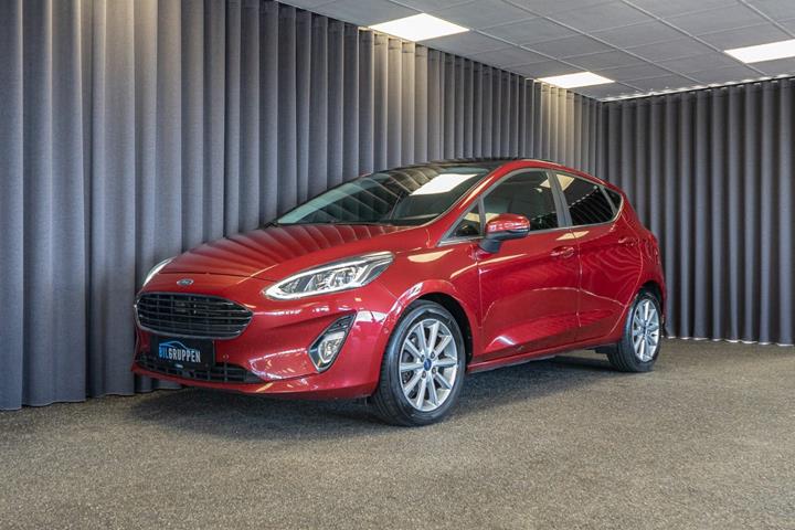 Rød Ford Fiesta fra 2018