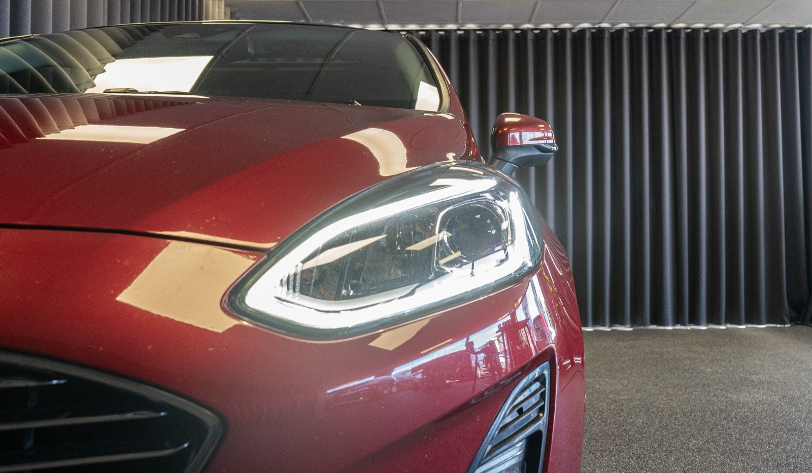 Rød Ford Fiesta fra 2018
