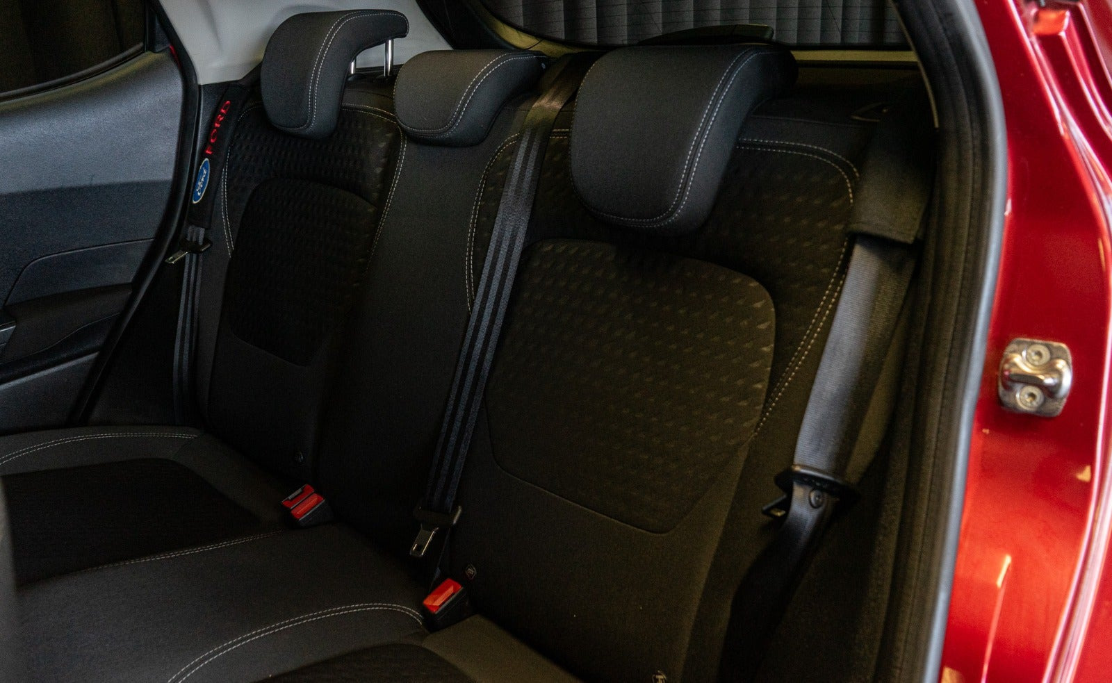 Rød Ford Fiesta fra 2018
