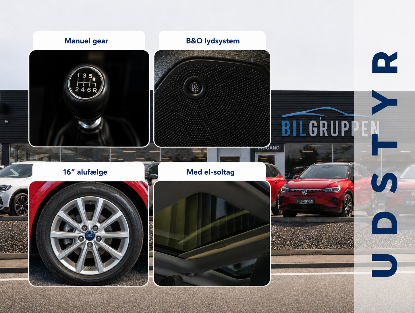 Rød Ford Fiesta fra 2018